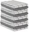 LANE LINEN Dish Towels for Kitchen Set of 12, Cloths, 18 x 28 , Soft Hand Towels, Tea Quick Drying Premium Decorative - Grey