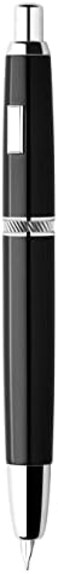 erofa Majohn A1 Press Fountain Pen with Box, Retractable Extra Fine Nib Metal Vivid Black Ink Pen with Converter for Writing (No Clip Version