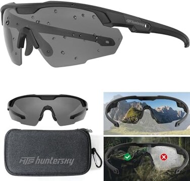 HTS HUNTERSKY HUNTERSKY HTS S59 Anti-fog Military Ballistic polarized Shooting sunglasses Men