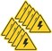 Haobase 10 Pcs Danger Symbol Electrical Hazard Warning Safety Sign Sticker - 5 cm x 4.2 cm - Self Adhesive Vinyl