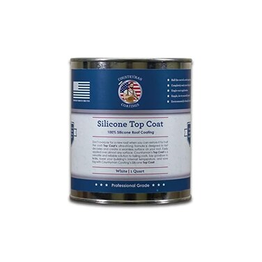 Countryman Coatings - 100% Silicone Roof Coating Restore Your Roof in a Day Seal Leaks, Cracks, Seams, Penetrations Adheres to All Surfaces (1 Quart, White