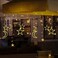 XINXIANLIAN 138 LED Ramadan Lights Solar Moon Star Lights Ramadan Decorations String Light Outdoor Waterproof Solar Powered Curtain Lights with 8 Modes Ramadan Hanging Decor for Patio (Warm White