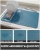 AMOAMI-Coffee Mat 16&ldquo;x24" Hide Stain Rubber Backed Absorbent Dish Drying Mat for Kitchen Counter-Coffee Bar Accessories Fit Under Coffee Maker Coffee Machine Coffee Pot Espresso Machine Dish Rack，BLUE