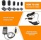 HUAREW 5 Values 28 Pcs Black Clip-on Ferrite Ring Core RFI EMI Noise Suppressor Cable Clip for 3.5mm 5mm 7mm 9mm 13mm Diameter Cable