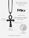 Richsteel Stainless Steel/Gold/Black Plated Ankh Cross Pendant Necklace for Men Women with Wheat Chain Religious Jewelry(with Gift Box, Metal, Cubic Zirconia