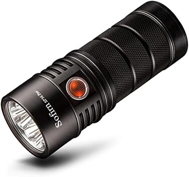 sofirn Rechargeable LED Flashlight Sp36 Pro 8000 Lumens MAX, Powerful Flashlight with 4 x Sst40 6500K Led Anduril Ui2. Ipx8 Waterproof, for Emergencies Camping (Professional Sp36 Kit