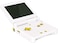 eXtremeRate Chrome Gold Glossy Custom Full Set Buttons for Gameboy Advance SP, Replacement A B L R Button Power On Off Volume Button D-pad Key for GBA SP Console - Console NOT Included