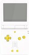 eXtremeRate Chrome Gold Glossy Custom Full Set Buttons for Gameboy Advance SP, Replacement A B L R Button Power On Off Volume Button D-pad Key for GBA SP Console - Console NOT Included