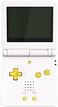 eXtremeRate Chrome Gold Glossy Custom Full Set Buttons for Gameboy Advance SP, Replacement A B L R Button Power On Off Volume Button D-pad Key for GBA SP Console - Console NOT Included