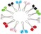Honbay 12PCS Cute Hijab Pins Crystal Rhinestone Ball Pearl Brooch Pins Headscarf Shawl Scarf Muslim Hijab Scarf Clips Safety Pins Buttons Wedding Dress Decorative Boutonniere
