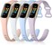 مجموعة GEAK من 4 أساور رفيعة متوافقة مع Fitbit Charge 5/Charge 6 للرجال والنساء، أساور معصم بديلة من السيليكون الناعم، حزام رياضي لجهاز تتبع اللياقة البدنية والصحة المتطور Fitbit Charge 5/Charge 6