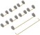 ZugGear DUROCK Smokey Plate Mount Stabilizer with Gold-Plated Wires Compatible with Cherry MX Plate Stabilizers (DUROCK Smokey Plate Stabs 100% Kit