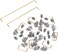 ZugGear DUROCK Smokey Plate Mount Stabilizer with Gold-Plated Wires Compatible with Cherry MX Plate Stabilizers (DUROCK Smokey Plate Stabs 100% Kit