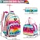 Egchescebo School Kids Rolling Backpack for Girls with Wheels Trolley Wheeled Backpack