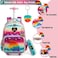 Egchescebo School Kids Rolling Backpack for Girls with Wheels Trolley Wheeled Backpack