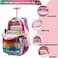 Egchescebo School Kids Rolling Backpack for Girls with Wheels Trolley Wheeled Backpack