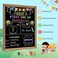 Aigybobo FirstLast Day of School Chalk Board,10 x 12&lsquo;&rsquo; Double Sided Back to School Sign, Reusable Wooden 1st Day School Chalkboard of Preschool/Kindergarten/First Grade Photo Props for Kids (Bunting S
