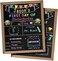 Aigybobo FirstLast Day of School Chalk Board,10 x 12&lsquo;&rsquo; Double Sided Back to School Sign, Reusable Wooden 1st Day School Chalkboard of Preschool/Kindergarten/First Grade Photo Props for Kids (Bunting S