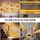 Tatazone 2000K Yellow Color COB Led Strip Lights with RF Remote, 16.4ft Dimmable Bright Dotless Orange Led Light Strip, Adhesive Indoor Gold Yellow Led Lights for Window, Living Room