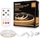 Tatazone 2000K Yellow Color COB Led Strip Lights with RF Remote, 16.4ft Dimmable Bright Dotless Orange Led Light Strip, Adhesive Indoor Gold Yellow Led Lights for Window, Living Room