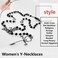 C&amp;Xanadu CXanadu BENBIYO Ankh Cross Bat Necklace Religious Grunge Gothic Vampire Black Long Rosary Beaded Ancient Egyptian Necklace for Women