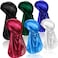 ASKNOTO 6 Pcs Silky Durag Headwraps Dorag for Men Women Waves, Durags Pack with Long Tail and Wide Straps, 6 Colors