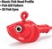 Dr.Fish 10 Pack Swimbait Jig Heads, Saltwater Fishing Jig Heads Flat Jigs 3D Eyes High Carbon Steel Hooks Saltwater Surf Fishing Lures Flounder Striper Halibut Pompano Bass