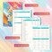 Journaltastic Teacher Planner 2024-2025 - 2024-2025 WeeklyMonthly Lesson Plan Book, July 2024 - June 2025, 8" x 10", Academic Planner 2024-2025 with Twin-Wire Binding for Teachers - Watercolor