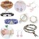 GangGangHao 350pcs 4mm 7 Chakra Natural Stone Round Beads Crystals Energy Healing Genuine Real Stone DIY Charm Smooth Beading for Bracelet Necklace Earrings Jewelry Making(4mm,7 Chakra Color