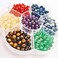 GangGangHao 350pcs 4mm 7 Chakra Natural Stone Round Beads Crystals Energy Healing Genuine Real Stone DIY Charm Smooth Beading for Bracelet Necklace Earrings Jewelry Making(4mm,7 Chakra Color