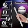 Roucerlin 2 Colors Pen Spinning with Silicone Bracelet, Metal Heads Gaming Finger Pen, 8.5In Weighted Rotating Ballpoint Pen, Spinning Pen for Student Adults, No Pen Refill (Black,White