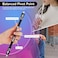 Roucerlin 2 Colors Pen Spinning with Silicone Bracelet, Metal Heads Gaming Finger Pen, 8.5In Weighted Rotating Ballpoint Pen, Spinning Pen for Student Adults, No Pen Refill (Black,White