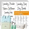 Hebayy 242 pcs Laundry Room, Linen ClosetOffice Labels, 220 Pre-printed Waterproof OilTear Resistant Removable Stickers, 22 Blank Ones, No Residue for Home Office Craft Room Organization (Black on Cle