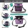 PetAmi Dog Treat PouchDog Training Pouch Bag with Waist Shoulder Strap, Poop Bag DispenserTreat Training Bag for Treats, Kibbles, Pet Toys3 Ways to Wear (Purple