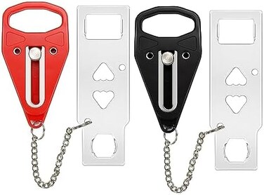Rerishom Portable Door Lock 2Pack Extra Lock for Additional Privacy and Safety in Home,Hotel and Apartment,Prevent Unauthorized Entry,Protect Family Security in Traveling,Home,Bedroom,Hotel,Apartment,