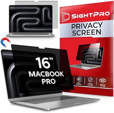 SightPro Magnetic Privacy Screen for MacBook Pro 16 Inch (2021-2024, M1, M2, M3, M4, Pro, MaxRemovable Laptop Privacy Filter Shield and Protector