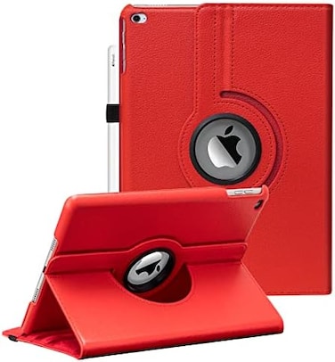 جراب Boxdljh لجهاز iPad مقاس 9.7 بوصة، متوافق مع iPad 9.7 (إصدارات 2017 و2018) / iPad Air 2 / iPad Air - غطاء دوار 360 درجة لجهاز iPad مقاس 9.7 بوصة (الجيل الخامس والسادس) مع خاصية التشغيل/الإيقاف الت