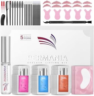 PERMANIA Lash Lift Kit, Eyelash Perm Kit, Professional Eyelash Curling Lash Extension Set, Brow Lamination Kit, All in One Suitable for Salon and Home Use, Long Lasting 6 Weeks
