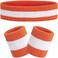 FACATH Sweatbands Set, Headband and Wrist Sweatbands, Cotton Sweat Band for Athletic Men and Women, Sweatbands Sports Headbands for Working Out, Running, Basketball, Tennis, Yoga
