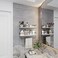 Shario White Floating Shelves - Set of 2, Wall Mounted Hanging Shelves with Black Towel Rack, Decorative Storage Shelves for Bathroom, Kitchen, Living RoomBedroom (Modern White