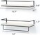 Shario White Floating Shelves - Set of 2, Wall Mounted Hanging Shelves with Black Towel Rack, Decorative Storage Shelves for Bathroom, Kitchen, Living RoomBedroom (Modern White