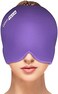 Comfitech Headache Relief Hat Migraine Cap, Wearable Migraine Mask Ice Head Wrap for Tension Headache, Puffy Eyes, Sinus HeadacheStress Relief Gel Cold Compress