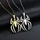 GulCean Spider Necklace for Men Women Titanium Stainless Steel Gold Silver Lightweight Fashion Anime Goth Cool Hippie Spider Man Pendant Necklace