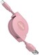 LIQUIPEL Powertek Retractable MFi Certified Charger Compatible for Apple iPhone, iPad, 3ft Cable, Lightning to USB Cable Cord, Fast Charging Lightning Cable (Pink