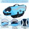 EMUST Dog Flotation Vest, Reflective Life Jacket for Small Dogs with Rescue Handle, Small Dog Vests Lifesaver for Swimming Boating Water with Front Neck Float, Blue,S