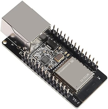 DWEII WT32-ETH01 ESP32 Module Ethernet WiFi Bluetooth Development Board WT32-ETH01 Embedded Serial Port to Ethernet Converter Serial to WiFiBluetooth MCU Module Pack of 1