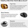 Denchy Triple Protection Bracelet, Tigers Eye - Black Obsidian and Hematite Beaded Bracelets for Men Women, Tourmaline Spiritual Natural Crystal Stone Luck Bracelet, Birthday Mother's Day Gift