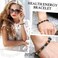 Denchy Triple Protection Bracelet, Tigers Eye - Black Obsidian and Hematite Beaded Bracelets for Men Women, Tourmaline Spiritual Natural Crystal Stone Luck Bracelet, Birthday Mother's Day Gift