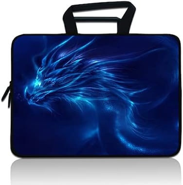 حقيبة حمل أجهزة الكمبيوتر المحمولة HKAENE مقاس 11 و11.6 و12 و12.5 بوصة، حقيبة Chromebook لأجهزة Apple MacBook Air وSamsung وHP وDELL وLenovo وAsus (Blue Dragon)