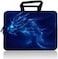 حقيبة حمل أجهزة الكمبيوتر المحمولة HKAENE مقاس 11 و11.6 و12 و12.5 بوصة، حقيبة Chromebook لأجهزة Apple MacBook Air وSamsung وHP وDELL وLenovo وAsus (Blue Dragon)